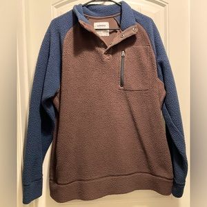 Sonoma Men’s Brown and Blue Fleece Pullover